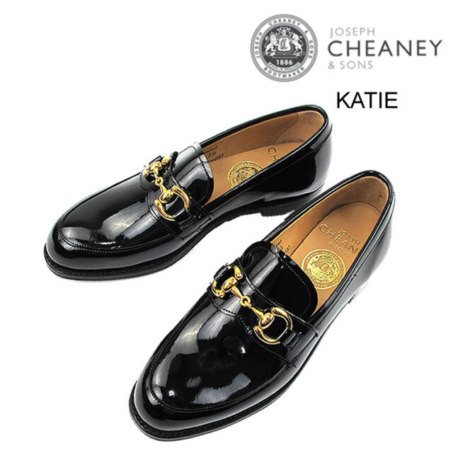 ジョセフ チーニー ローファー シューズ レザー レディース JOSEPH CHEANEY KATIE LADIES ブラック／アイボリー／ブラウン 3／3H／4／4H／5／5H／23cm／23.5cm／24cm／24.5cm／25cm／25.5cm 100640／100854