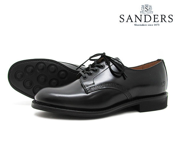 【お手入れ用ケアローションプレゼント中♪】SANDERS サンダース Female Plain Toe Shoe レディース プレーン トゥ シュー 1522B ブラック ビジネス シューズ BLACK 〔FL〕