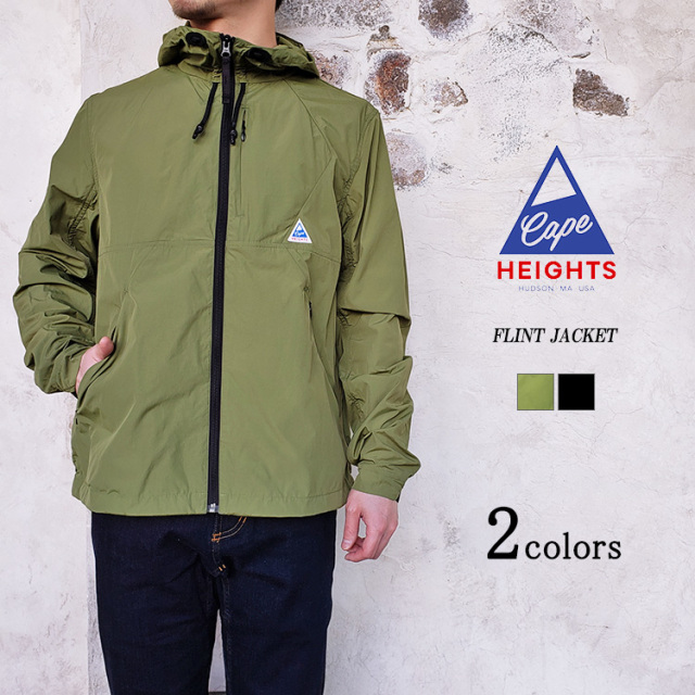 CAPE HEIGHTS ケープハイツ FLINT JACKET フリントジャケット ブルゾン メンズ 春夏用 ナイロン100% オリーブ/黒 S-L 〔FL〕
