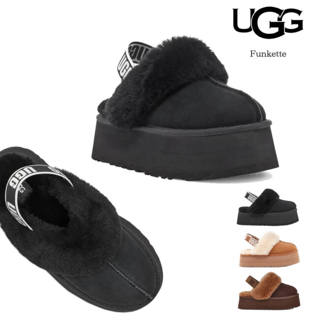 UGG ファンケット 厚底 スリッポン BLACK CHE BCDR 1113474 レディース 6 7 8 23cm 24cm 25cm