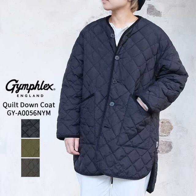 ジムフレックス Gymphlex キルト ダウンコート レディース GY-A0056NYM ジャケット ブラック 12 14 S M