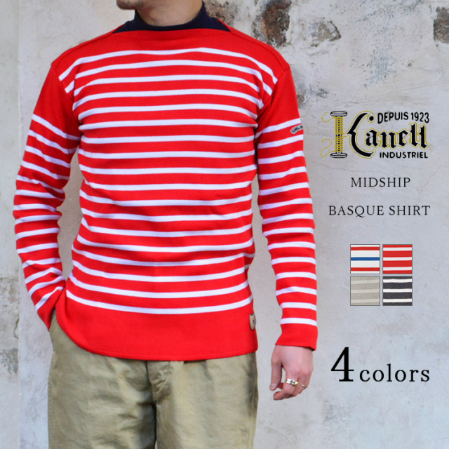 KANELL カネル MIDSHIP ミッドシップ バスクシャツ ボーダー