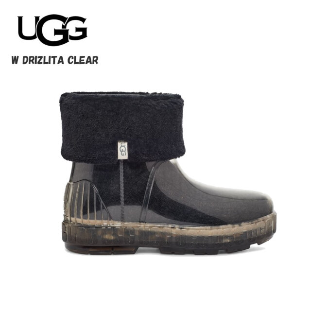 アグ レディース レインブーツ ドリズリータ クリア 6 7 8 23cm 24cm 25cm ブラック  UGG W DRIZLITA CLEAR #1125732