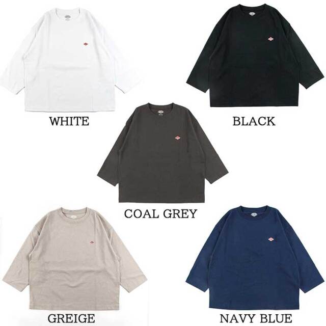 DANTON レディース コットン クルーネック ダントン DANTON 7分袖 Tシャツ レディース オープンエンド