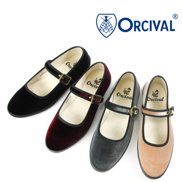 オーシバル オーチバル ストラップシューズ レディース ORCIVAL LADIES ブラック ワインレッド グレー ベージュ 22.5cm 23cm 23.5cm 24cm 24.5cm 25cm #OR-H0136RVT