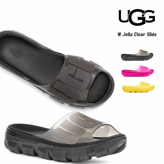 アグ スライドサンダル レディース ブラック ピンク イエロー 22cm 23cm 24cm 25cm UGG W Jella Clear Slide #1136763