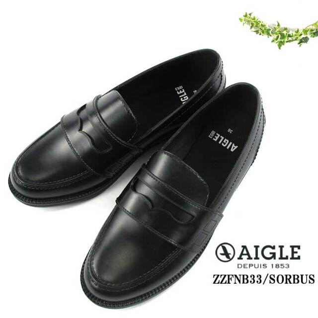 エーグル ローファー レディース レインシューズ ラバーシューズ AIGLE SORBUS ソーバス ブラック 35/36/37/38/39 22.5cm/23cm/23.5cm/24cm/24.5cm ZFNB33