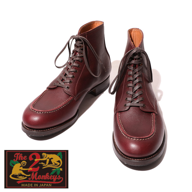 The 2 Monkeys ザトゥーモンキーズ Sportif スポルティフ Bordeaux Vachetta ボルドー ヴァケッタレザー モカシン ブーツ イタリア トスカーナ メンズ 〔FL〕