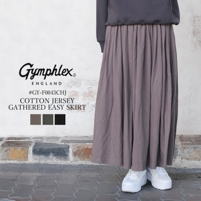 ジムフレックス ギャザー イージースカート レディース ボトムス Gymphlex GATHERED EASY SKIRT LADIES トープ／チャコール／ブラック 14／FREE #GY-F0043CHJ