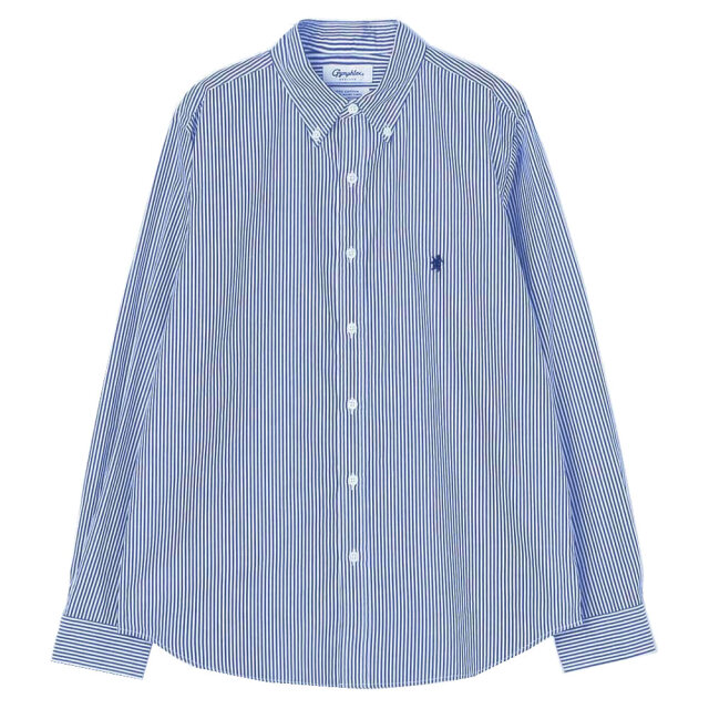 ジムフレックス 長袖 ボタンダウンシャツ メンズ ストライプ ギンガム