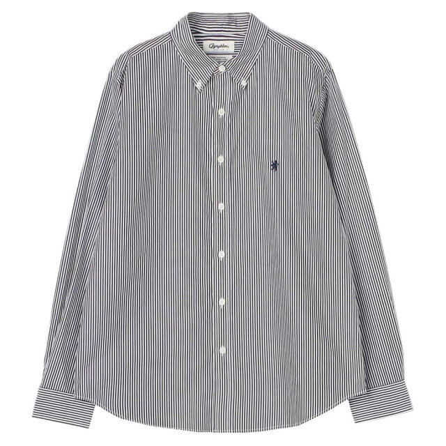ジムフレックス 長袖 ボタンダウンシャツ メンズ ストライプ ギンガム