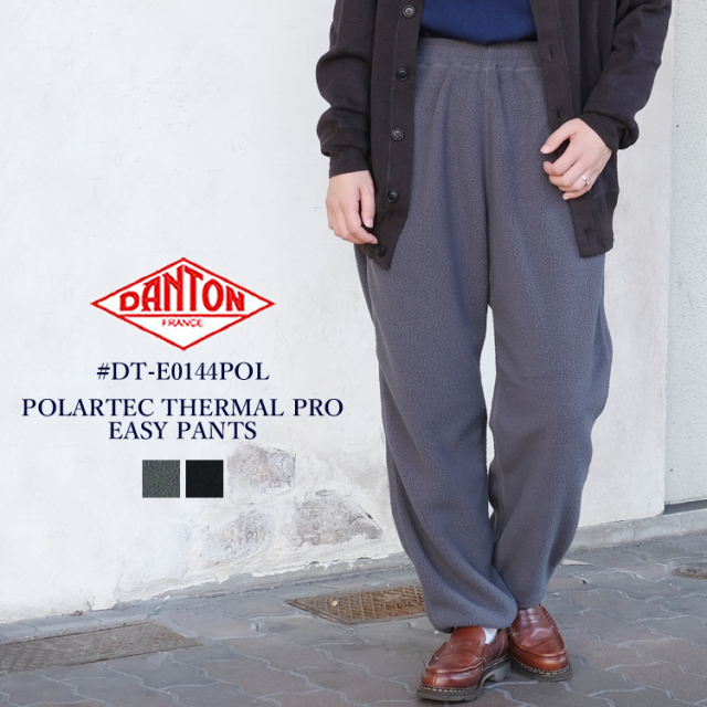 【クーポン対象外※ご利用後も適用前の価格にて販売】 ダントン ポーラテック サーマル プロ イージーパンツ レディース ボトムス DANTON POLARTEC THERMAL PRO EASY PANTS LADIES グレー／ブラック 36／38／M／L #DT-E0144POL