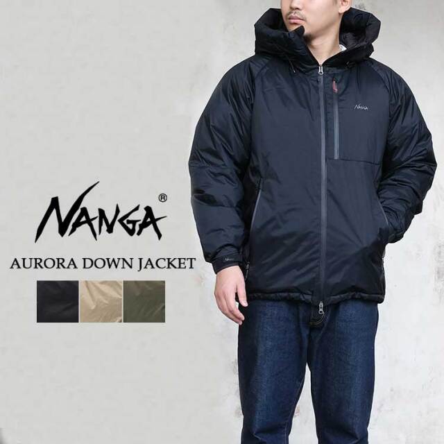 ナンガ オーロラ ダウン ジャケット メンズ アウトドア ブラック ベージュ グレー M L XL NANGA AURORA DOWN JACKET mens ND2341-1A301