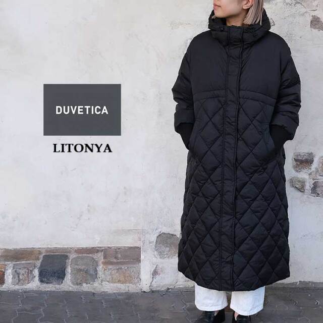 デュベティカ ダウンコート レディース 新作 リトンヤ アウター ダウン コート ロング DUVETICA LITONYA ブラック 40 42 44 M L LL 232WB1-10330-00-10020 日本正規販売店