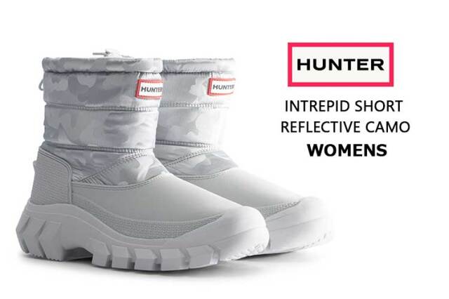 HUNTER チェック柄 防寒　スノーブーツ HUNTER／ハンター】ワンダラービーガン シアリングショート