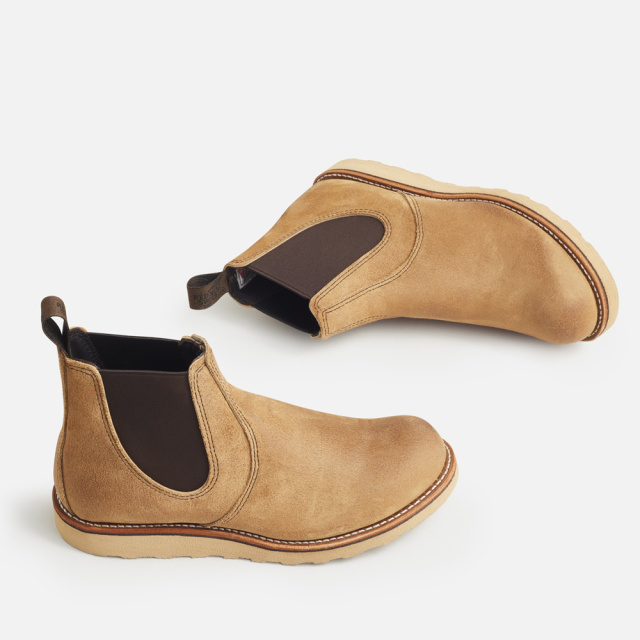 美品 USA製 希少 RED WING 3192 サイドゴアブーツ スエード RED WING◇サイドゴアブーツ/26.5cm/CML/3192/Classic Chelsea 美品