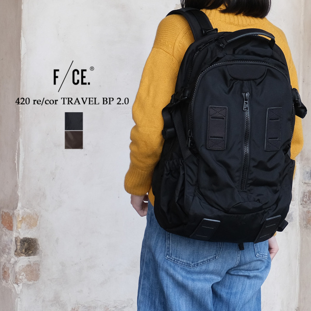 エフシーイー F／CE. リュック トラベル バックパック 420 re／cor TRAVEL BP 2．0 FCD30262B0003 メンズ レディース ブラック ブラウン