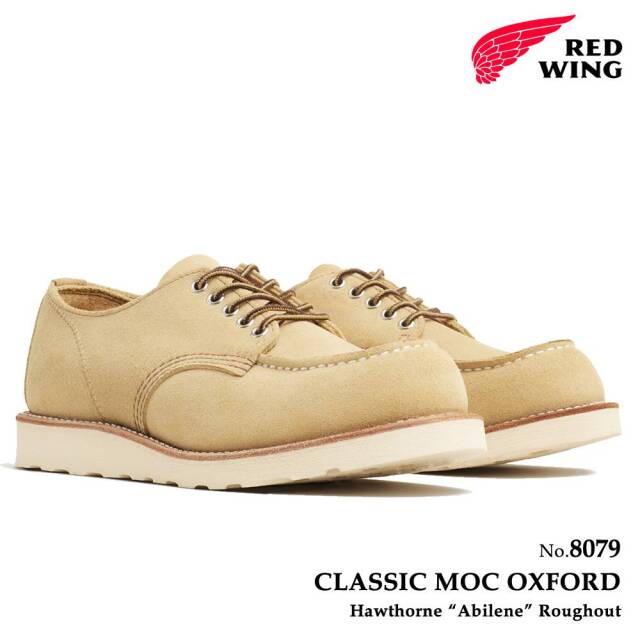 レッドウィング REDWING 8079 クラシックモック オックスフォード ＜ホーソーン「アビリーン」＞ラフアウト モックトゥシューズ