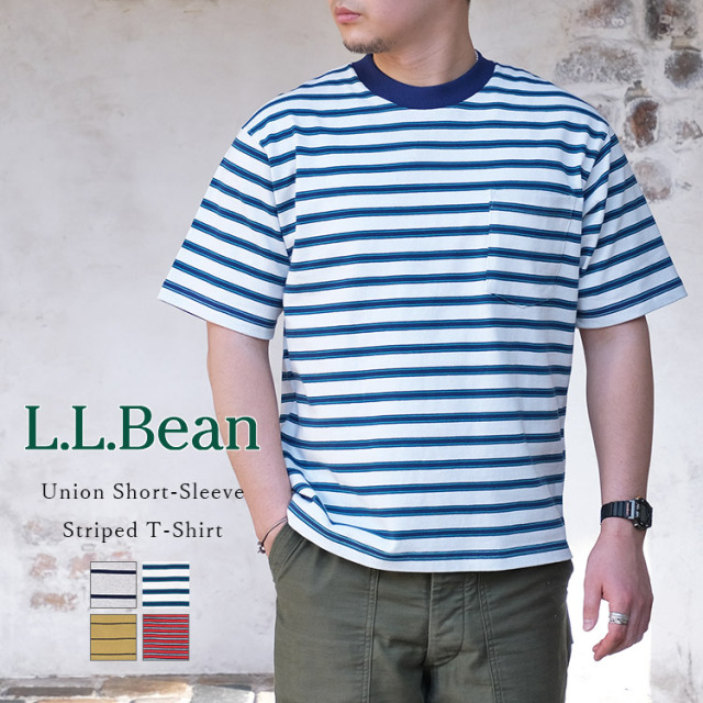 L.L.Bean エルエルビーン Men's Union Short-Sleeve Striped T-Shirt