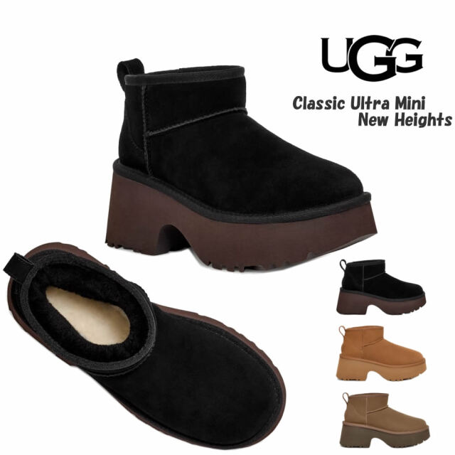 UGG アグ Classic Ultra Mini New Heights 1158311 レディース 厚底 ヒール シープスキン
