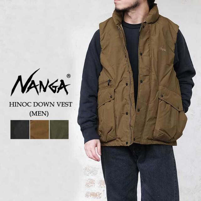 ナンガ ヒノック ダウンベスト メンズ ダウン チャコール コヨーテ カーキ S M L XL NANGA HINOC DOWN VEST ND2441-1N203-A
