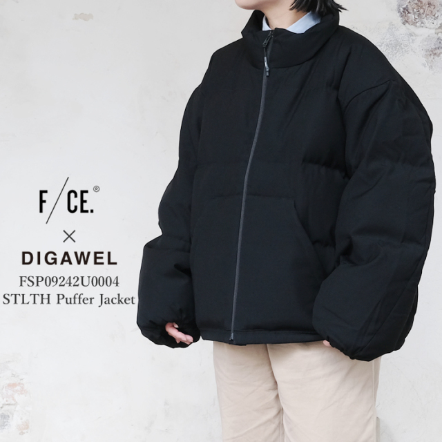 エフシーイー ディガウェル パファー ジャケット レディース メンズ ユニセックス ダウン ビッグシルエット F／CE. × DIGAWEL STLTH Puffer Jacket LADIES MENS ウルトラブラック S／M #FSP09242U0004