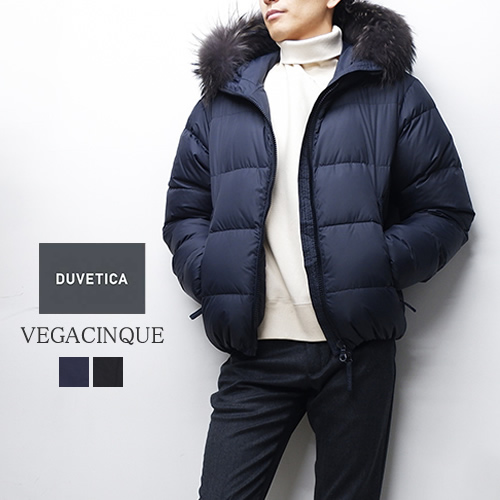 デュベティカ ベガチンクエ ダウンジャケット メンズ DUVETICA VEGACINQUE ネイビー／ブラック 44／46／48／50／52／54／S／M／L／LL／3L／4L 182-U.5971N01／1162 日本正規販売店