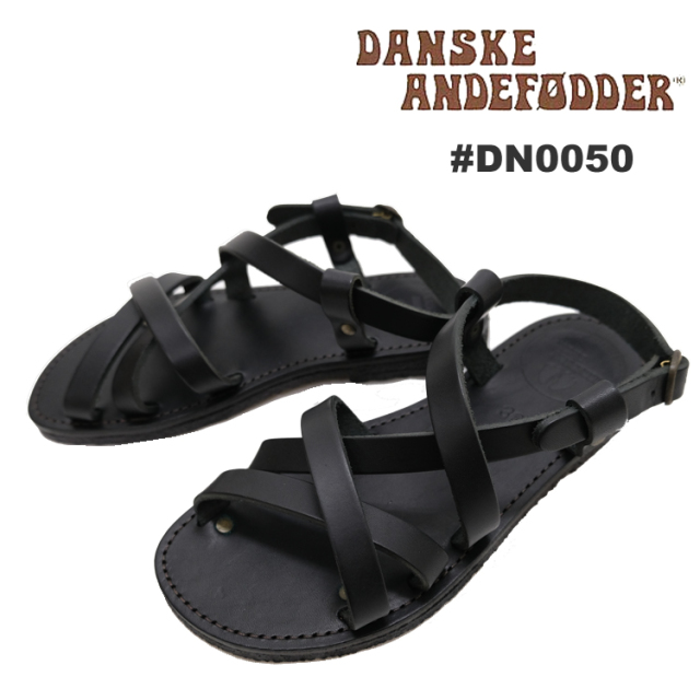 ダンスク レザーストラップ サンダル レディース DANSKE LEATHER SANDALS LADIES ブラック 36／37／23cm／23.5cm #DN0050