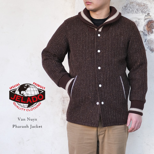 JELADO ジェラード SG03411 Van Nuys Pharaoh Jacket ファラオジャケット ウール ブラウン アメカジ メンズ 〔FL〕