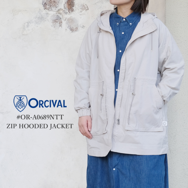 オーシバル オーチバル ナイロンタスラン ジップ フード付き ジャケット レディース アウター ORCIVAL NYLON TASLAN ZIP HOODED JACKET LADIES ベージュ 1／Free #OR-A0689NTT