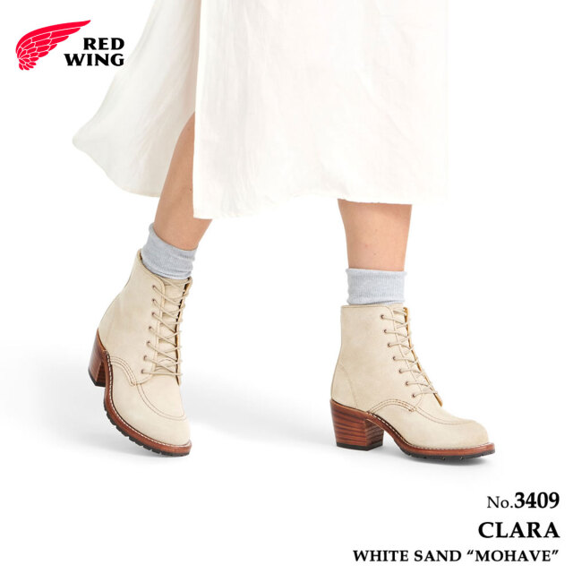 レッドウィング REDWING 3409 CLARA クララ レディース ブーツ ホワイトサンド・モハヴェ レッドウイング
