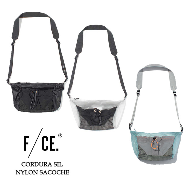 エフシーイー F/CE. ショルダーバッグ コーデュラシル ナイロン サコッシュ メンズ レディース FCR34251B0001 軽量 CORDURA SIL NYLON SACOCHE ホワイト ブラック グリーン 【メール便可】