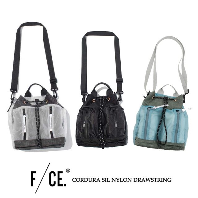 エフシーイー F／CE． ショルダーバッグ メンズ レディース FCR36251B0002 コーデュラシル ナイロン ドローストリング CORDURA SIL NYLON DRAWSTRING ハンドバッグ 2way 巾着 軽量 ホワイト ブラック グリーン