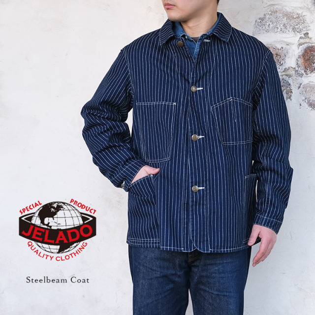 JELADO ジェラード AG11406 Steelbeam Coat スチールビームコート カバーオール ウォバッシュ コットン 日本製 メンズ  〔FL〕