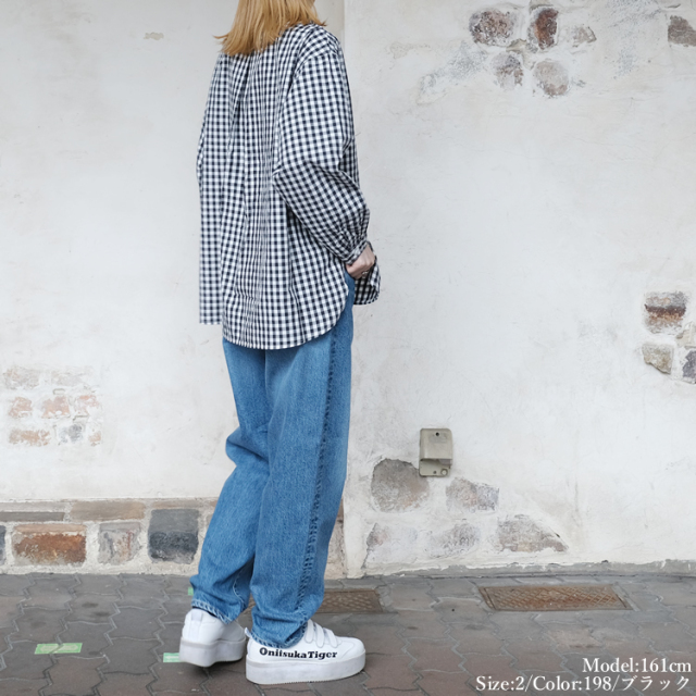 ドミンゴ dmg ディーエムジー タイプライターチェック ラウンドカラー