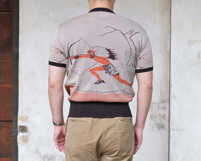トップス G&F Co.- COTTON SWEATER HUNTING INDIAN G&F Co.- COTTON SWEATER “HUNTING INDIAN ” – BITTERS STORE