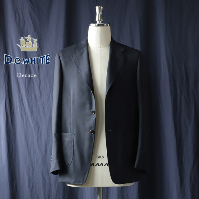 【2025年9月中旬頃入荷予定！】【シダーハンガープレゼント♪】D.C.WHITE ディーシーホワイト DECADE ディケイド ウールブレザー ネイビー 10周年記念モデル 日本製 トラッド アイビー アメトラ メンズ 〔FL〕