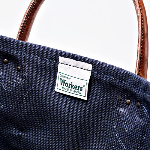 バッグ Workers Leather Handle Tote Bag Navy Workers ワーカーズ Leather Handle Tote Bag レザーハンドル