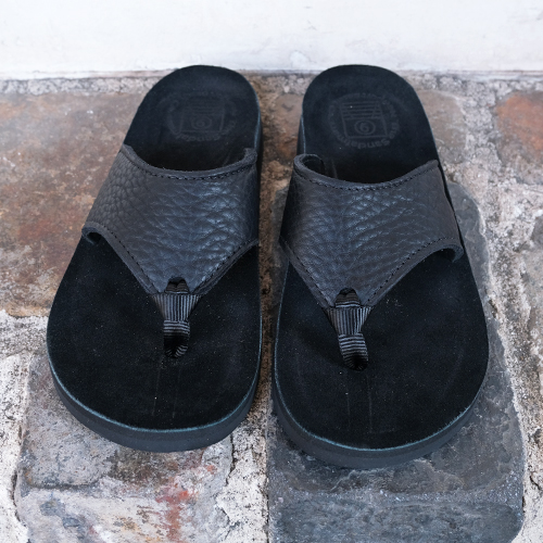 SANDALMAN 501 Beach Wide Bullhide 26cm黒 THE SANDALMAN サンダルマン 501 BEACH WIDE ビーチワイド