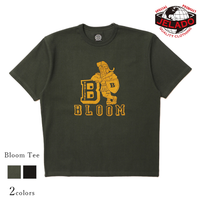 JELADO ジェラード AB11209 Bloom Tee ブルームTシャツ フロッキープリント コットン メンズ 〔FL〕