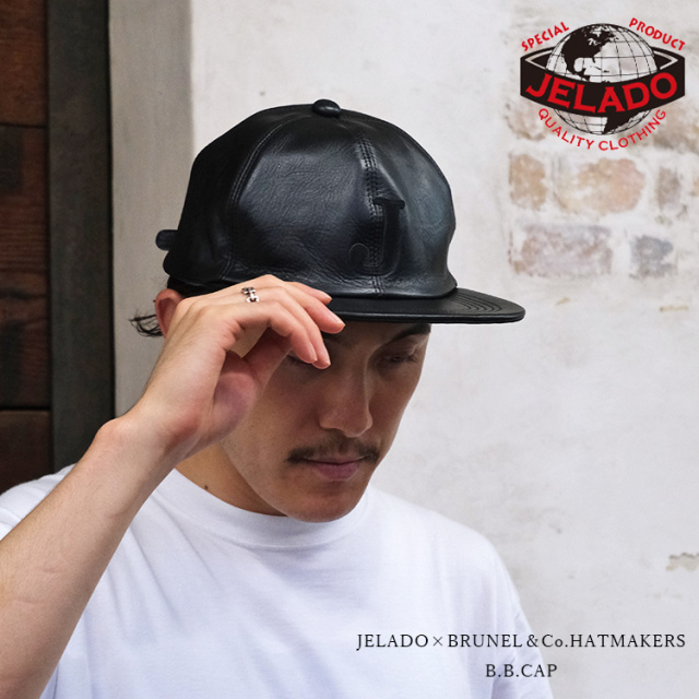 JELADO ×BRUNEL＆Co.HATMAKERS B.B.CAP AB12750 ジェラード × ブルーネル ハットメーカース ベースボールキャップ 茶芯 ホースハイド 6パネル 本革 日本製 メンズ 〔FL〕