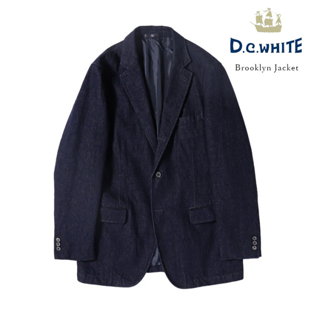 D.C.WHITE ディーシーホワイト Brooklyn Jacket ブルックリンジャケット デニムスーツ トラッド アイビー アメトラ メンズ 〔FL〕