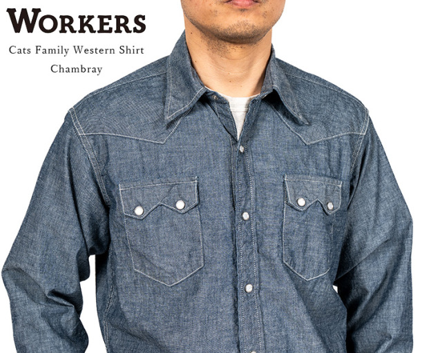 Workers ワーカーズ Cats Family Western Shirt キャッツファミリー