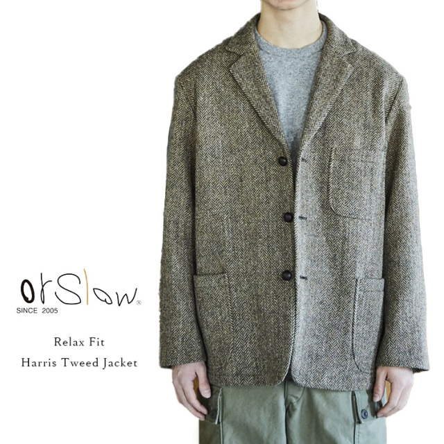 orSlow オアスロウ 01-6153-H47 Relax Fit Harris Tweed Jacket リラックスフィット ハリスツイードジャケット ウール 日本製 メンズ 〔FL〕