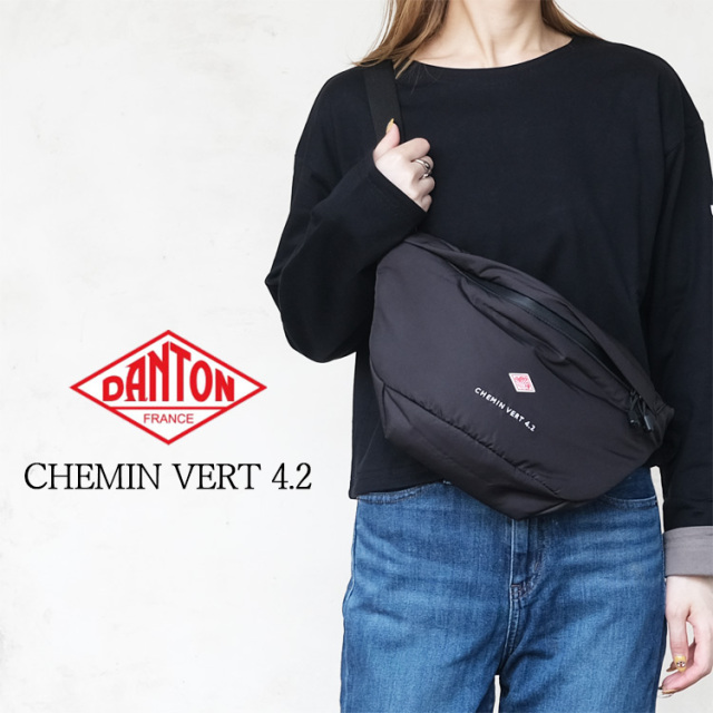 【クーポン対象外※ご利用後も適用前の価格にて販売】 ダントン DANTON バッグ ボディバッグ シュマン・ヴェール レディース メンズ CHEMIN VERT 4.2 アウトドア ウエストポーチ ポリエステル ブラック ワンサイズ ベトナム製