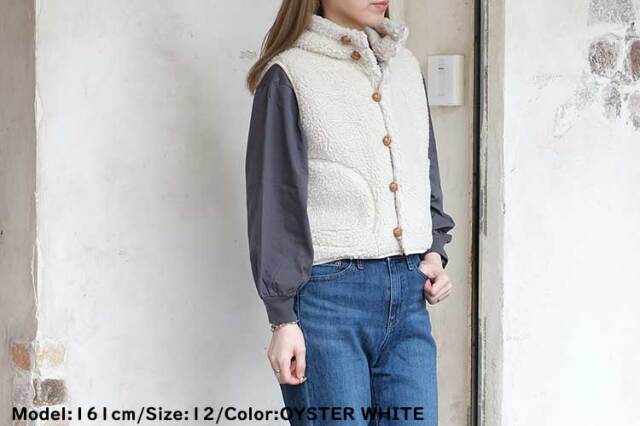 Gymphlex ボアベスト オイスター ホワイト ジムフレックス ボアベスト オイスターホワイト 【公式通販】