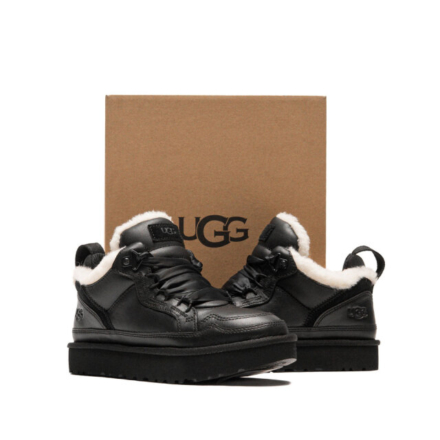 UGG Lowmel レディース スニーカー 1171537 レザー ブラック 23cm 24cm