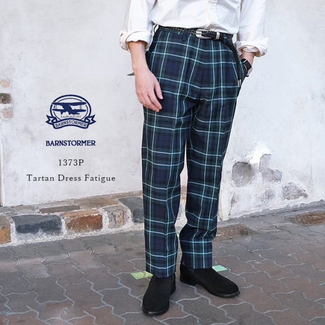 BARNSTORMER バーンストーマー 1373P Tartan Dress Fatigue タータンドレスファティーグ Black Watch ブラックウォッチ ウール メンズ 日本製