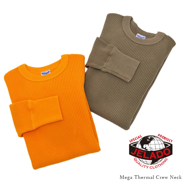 JELADO ジェラード AB94237 Mega Thermal Crew Neck メガサーマル クルーネック サーマルTシャツ ロンT コットン メンズ 〔FL〕