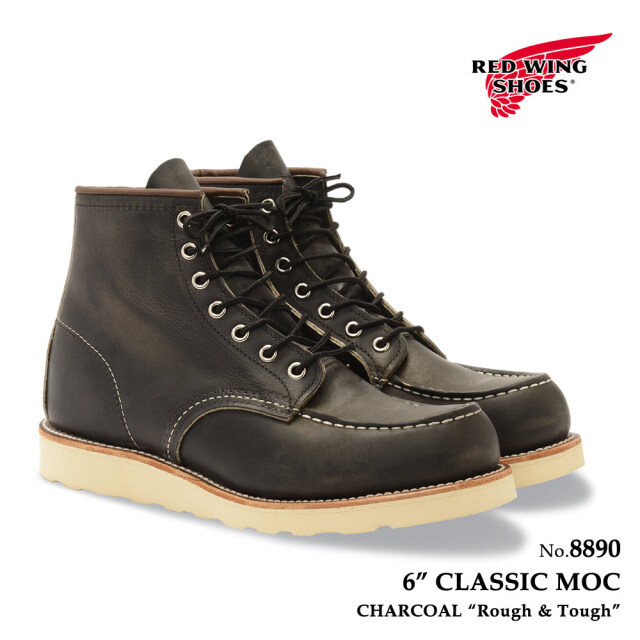 REDWING レッドウィング 6インチ クラシックモック チャコール ラフ＆タフ メンズ ブーツ 8890